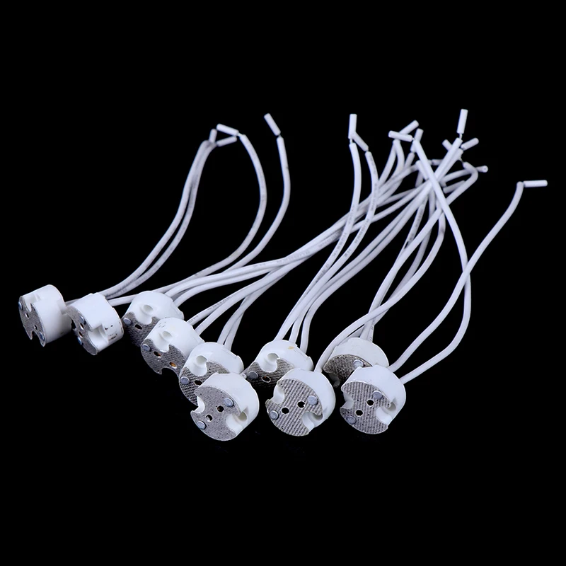 

1pc/5pcs/10pcs MR16 GU5.3 Base Socket Wire Connector Led Lamp Ceramic Holder