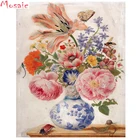 Алмазная картина Цветочная ваза полная квадратная круглая дрель Алмазная вышивка натюрморт Набор для вышивки крестиком кристальная живопись мозаичное искусство
