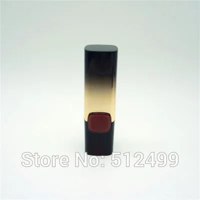 

free shipping 10/30/50pc empty High quality DIY 12.1mm square lipstick tube black gold gradient Lip balm container bottle