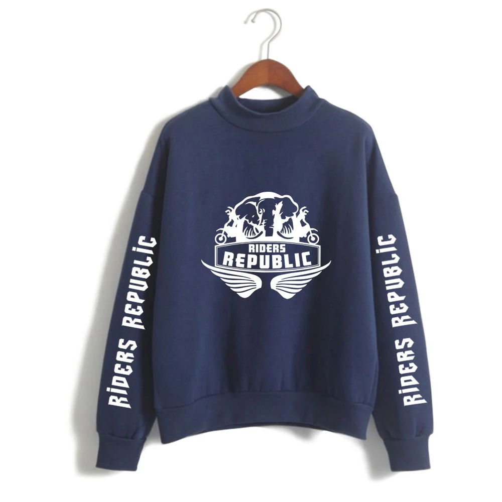 

riders republic Fashion Print Turtleneck Sweatshirts Women/Men Long Sleeve Sweatshirts 2020 Hot Sale Casual Streetwear Clothes