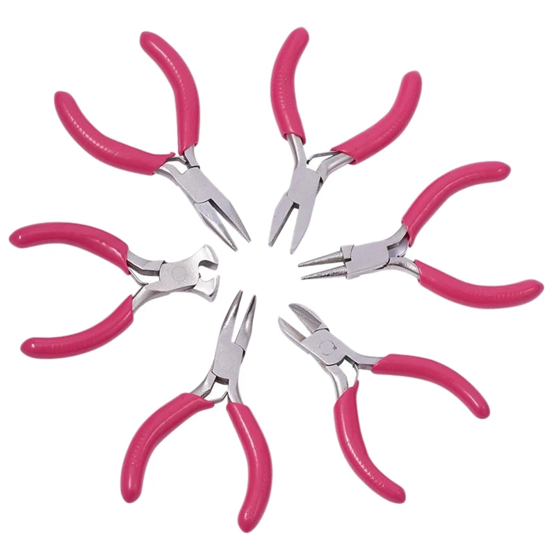 

Hot XD-6 Pieces of Mini Jewelry Pliers Sets DIY Jewelry Tools & Equipments and Repair Kit with Oxford Bag