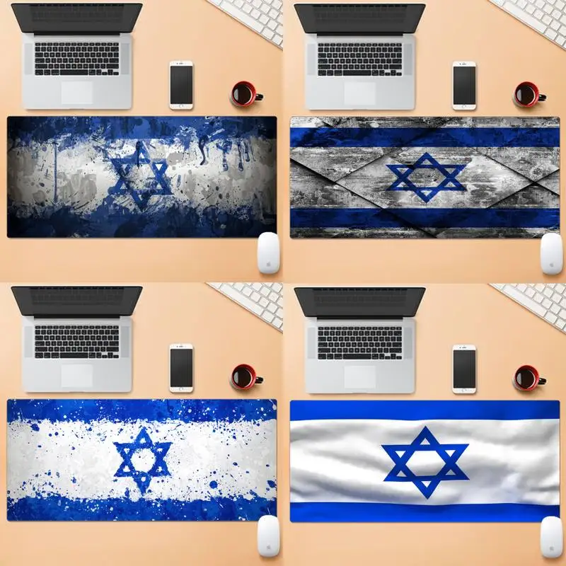 

Israel Flag Gamer Play Mats Mousepad Large Gaming Laptop XL Non-slip Rubber Office Computer Mouse Pad