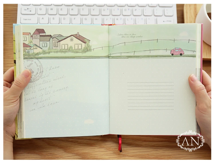 Милый корейский цветной блокнот для письма студентов толстая книга