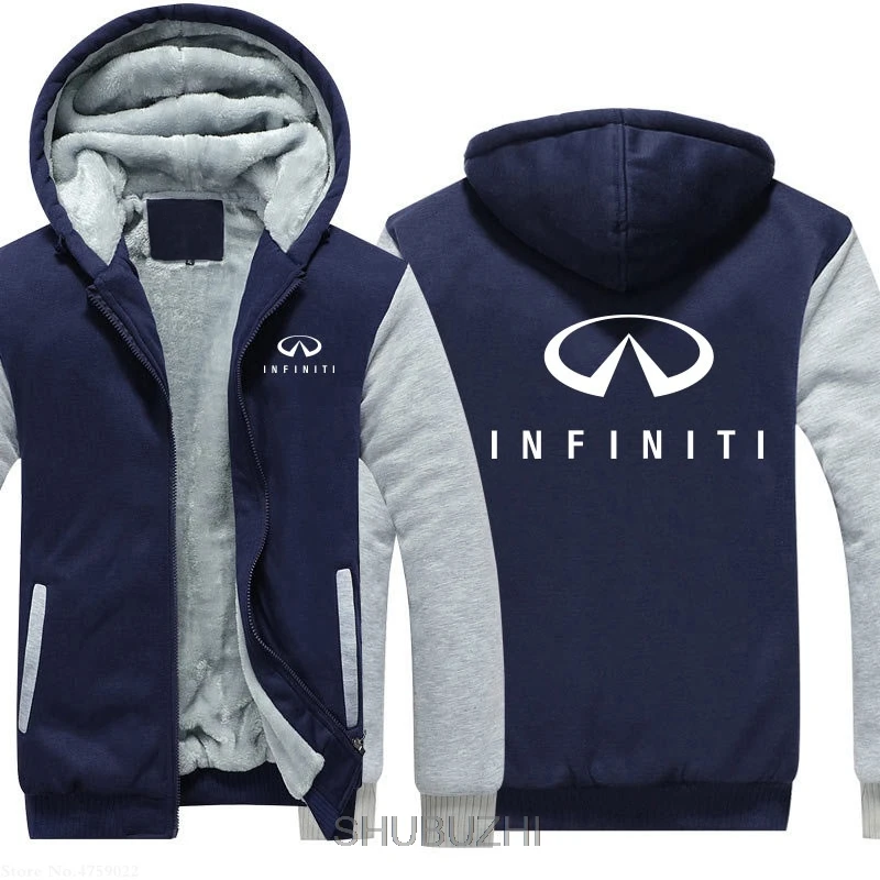same as picture Осень зима мужские толстовки флисовые с капюшоном Infiniti толстые толстовки на молнии утолщенное пальто Верхняя одежда Куртка Рождественская Подарочная одежда - Цвет: same as picture