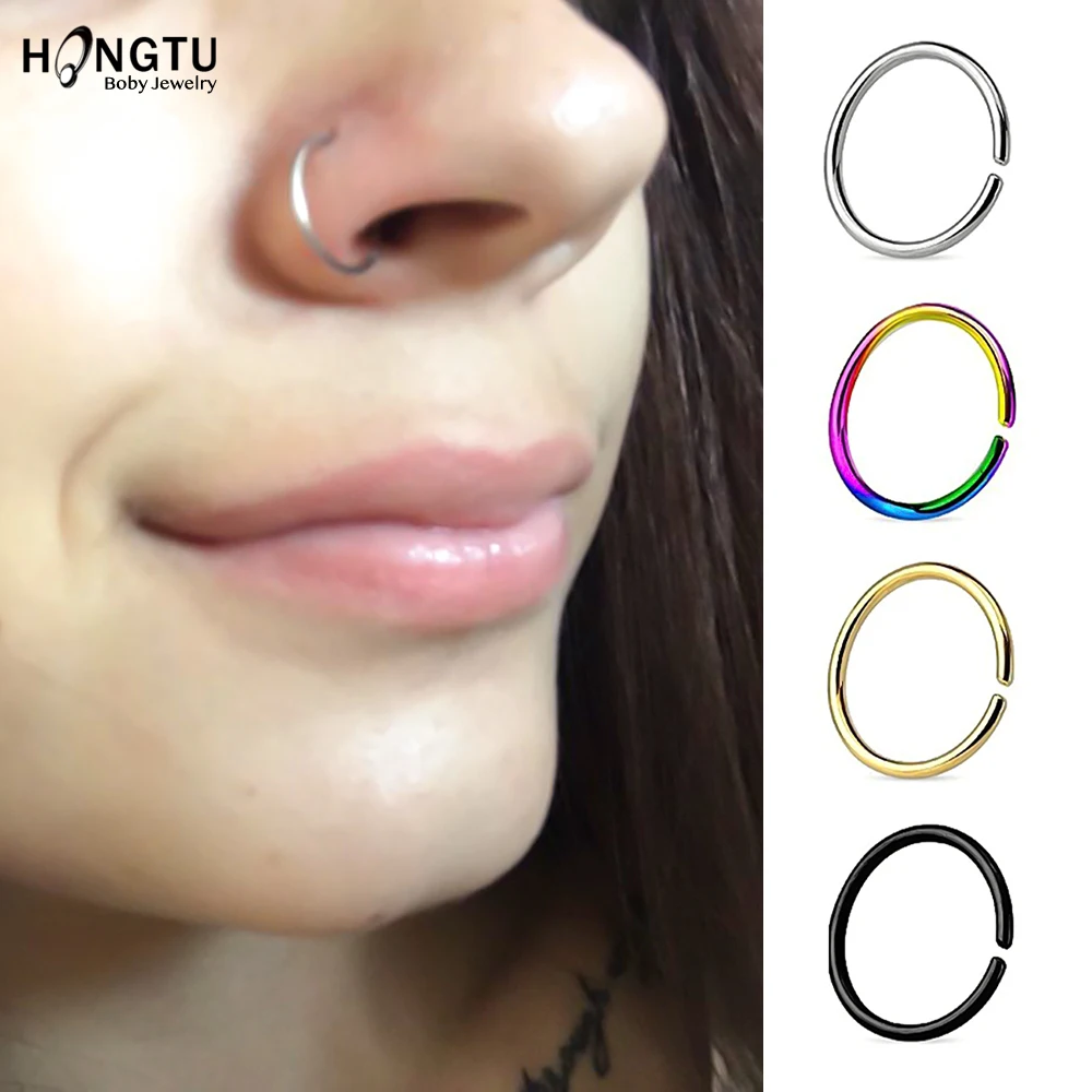 3 шт. кольцо для носа из Нержавеющей Стали Прокалывание перегородки кольца