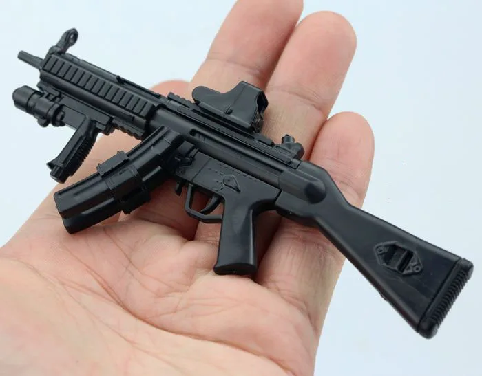 1:6 пистолет пулемет MP5SD5 1/6 пластиковая Сборная модель головоломка для солдат 12