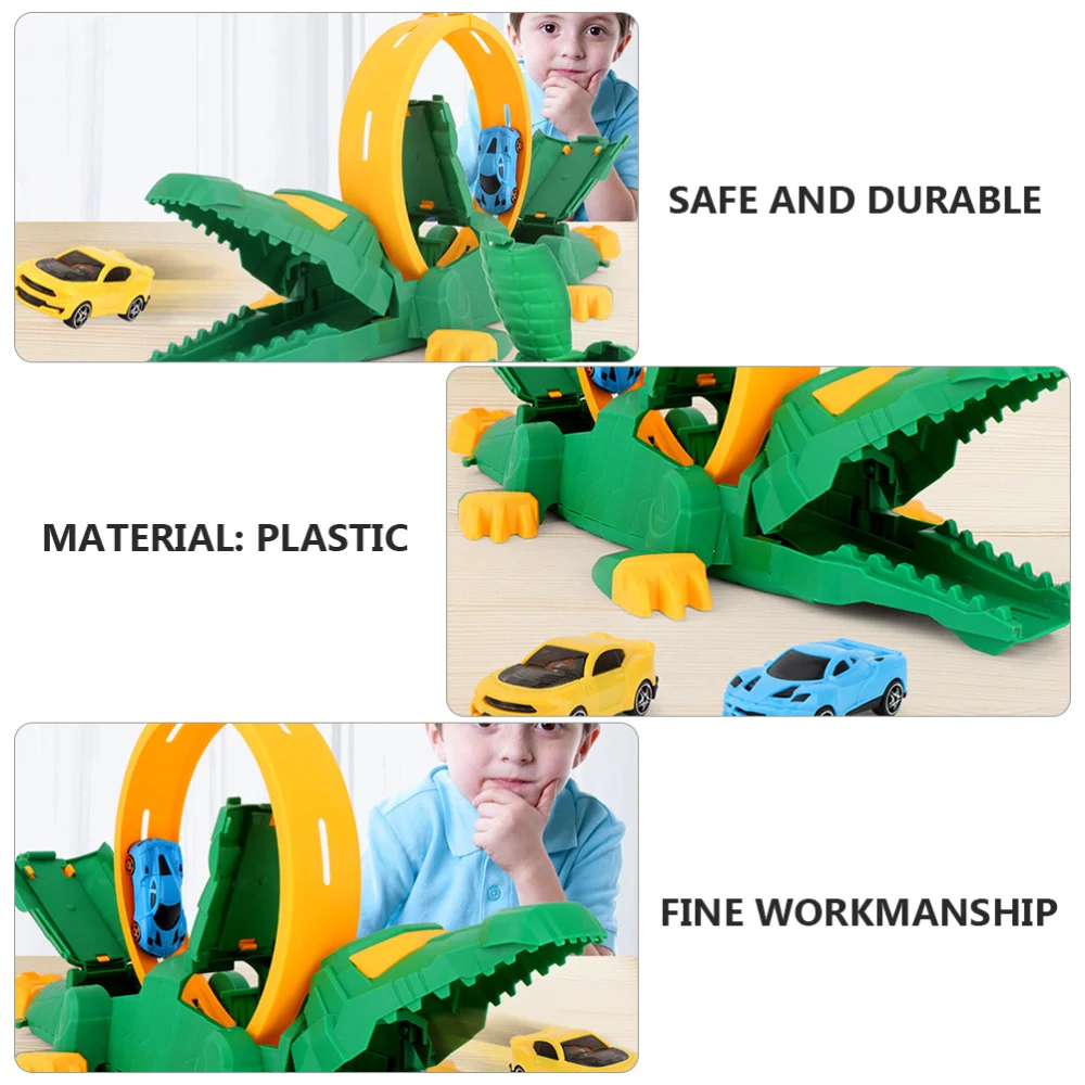 

1 set of Crocodile Ejection Car Track Toys Baby Crocodile Catapult Cars