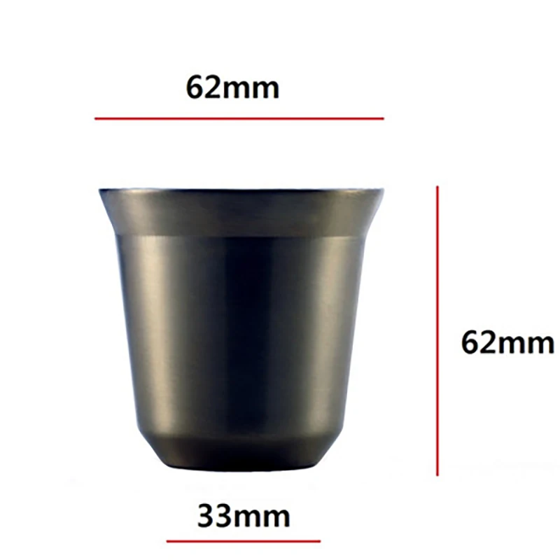 

80ml Double Wall Stainless Steel Espresso Cup Insulated Capsule Shape Coffee Mugs Durable Coffee Cup Kitchen Accessiores