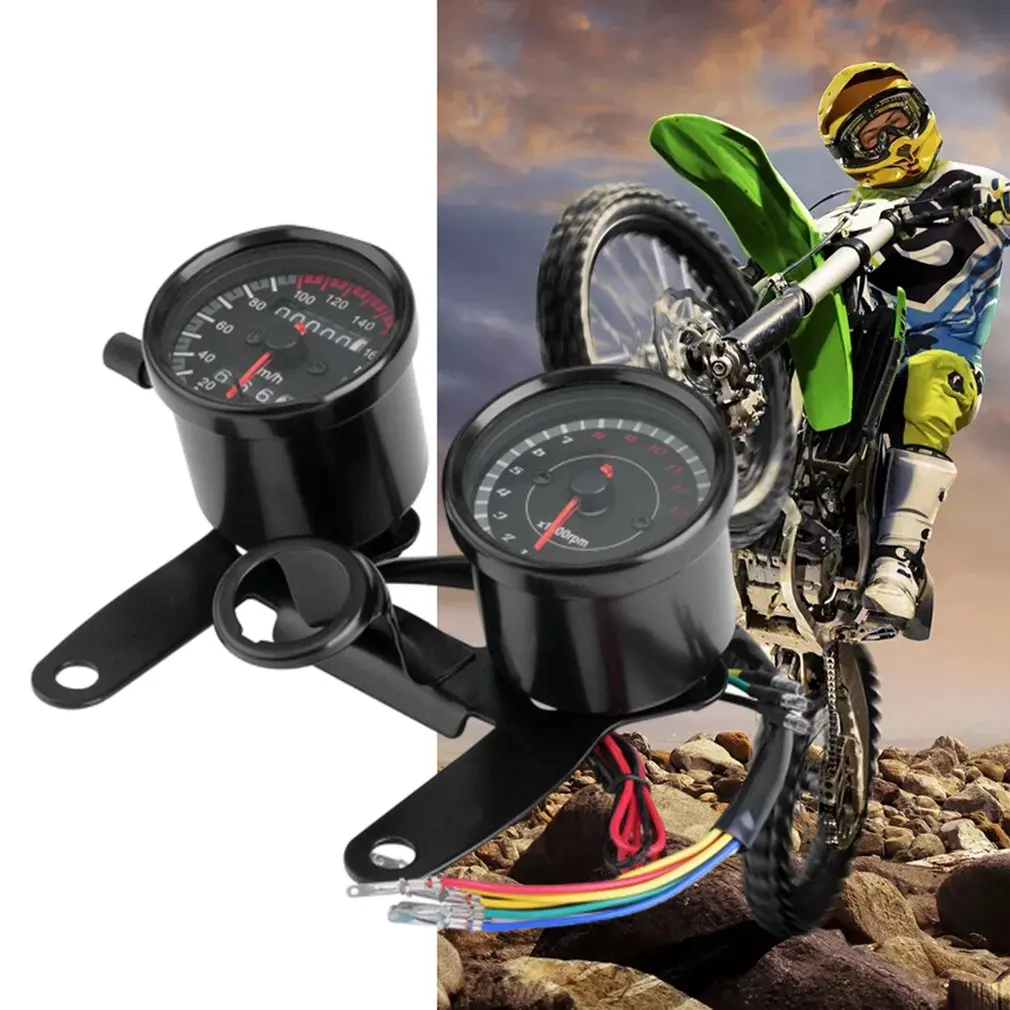 

Cafe Racer Motorcycle Odometer Speedmeter Tachometer LED Speed Meter Motorbike Odometer Speedometer Tachometer