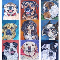 new 5d diy diamond painting oil painting dog diamond embroidery rhinestones full square round drill home decor crafts art gift