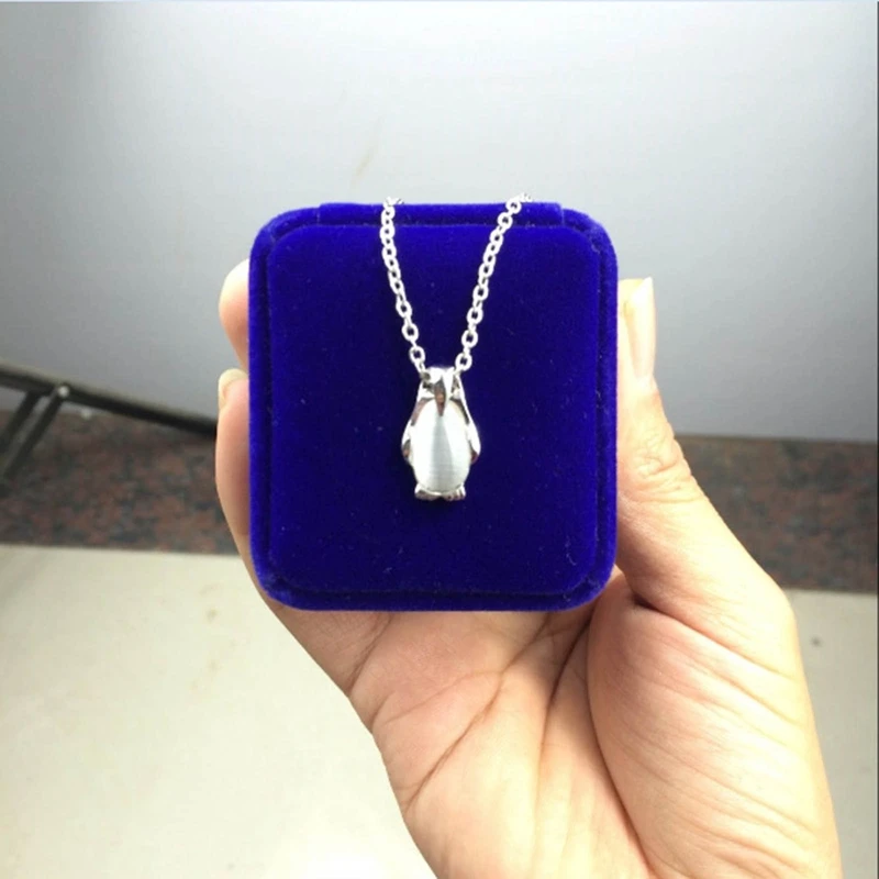 Ожерелье с белым опалом в виде пингвина аксессуары ожерелье кулон | Кулоны для
