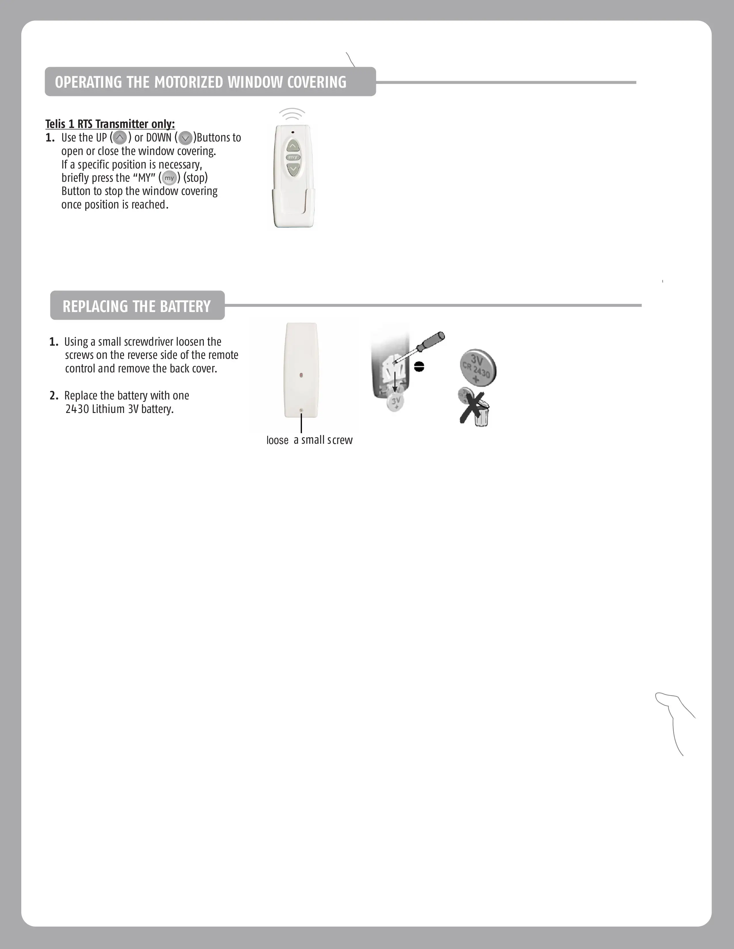 

2Pack Telis Situo 1 RTS Remote Control 433.42MHZ Replacement