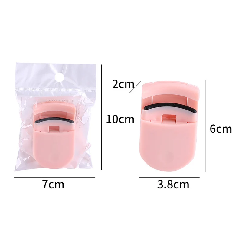 

1pc Mini Portable Eyelash Curler with 1pc Silicone Pad Professional Pocket Makeup Eyelash Clip Cosmetic Makeup Tools Accessories