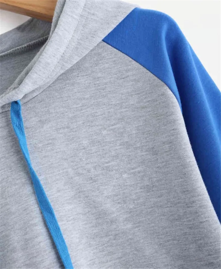 Женская толстовка с капюшоном AOWOFS повседневная разноцветная длинными рукавами