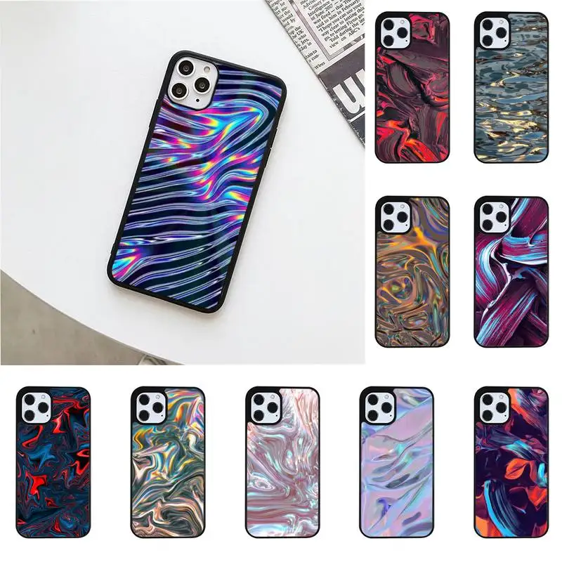 Искаженные красочные чехлы для телефонов с водными волнами Samsung S7 S8 S9 S1S2ULTRA Plus PC Nax