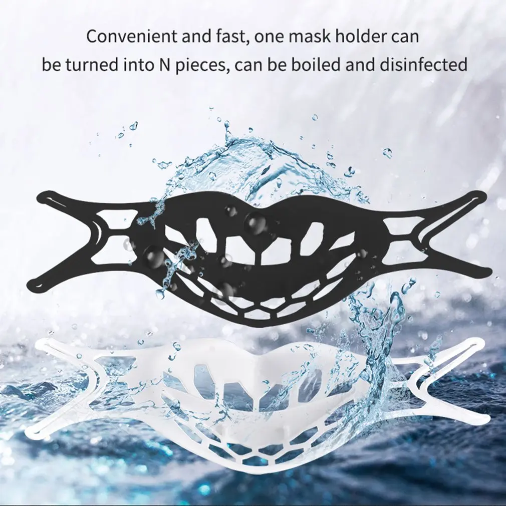 

Mouth Mask Holder Separate Nose Mouth Support Breathing Aid Inner Cushion Support Adult Silicone Breathable Valve