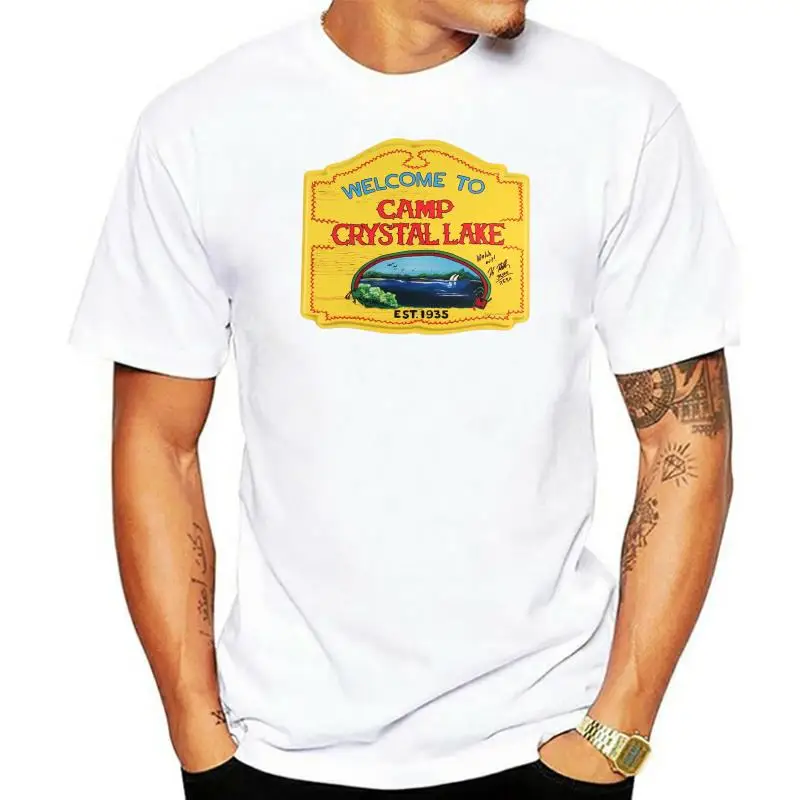 

New JASON Horror Movie Camp Crystal Lake Men's Black T-Shirt Size S To 3XL Adults Casual Tops TEE Shirt