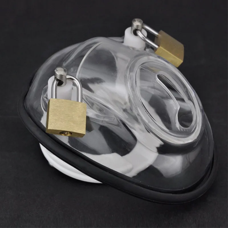 Прозрачная Мужская Закрытая электронная клетка для пениса электронное