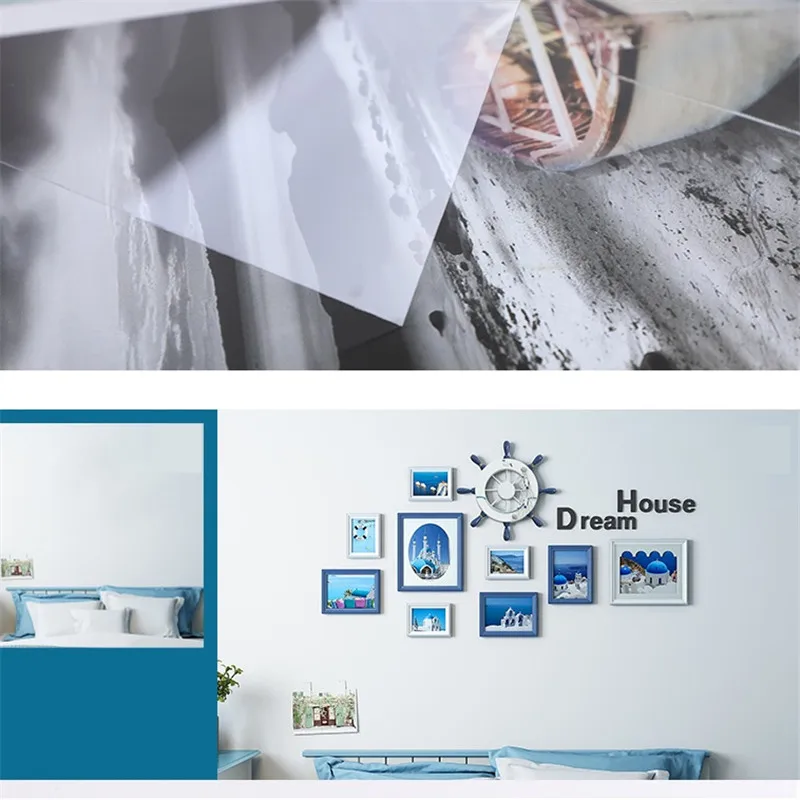 Креативный дизайн элегантная настенная подвесные рамки для фотографий 9 шт.