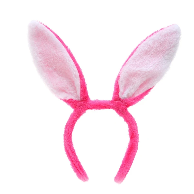 Женская плюшевая пушистая лента для волос ручной работы с длинными кроличьими