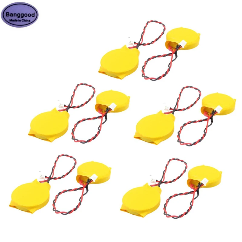 10 шт. CR2450 BIOS CMOS батарея с проводом 2 контактный кабель CR 2450 3 в стандартная серия