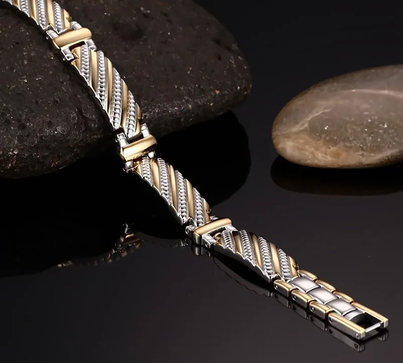 Классический магнитный браслет NHGBFT из нержавеющей стали для мужчин био-браслет