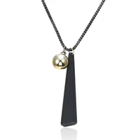 2021 new spring and summer long fashion metal ball simple pendant ladies necklace wholesale