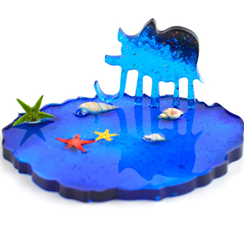 Украшения эллипс прессформы Кристалл эпоксидная зеркальная форма поверхность