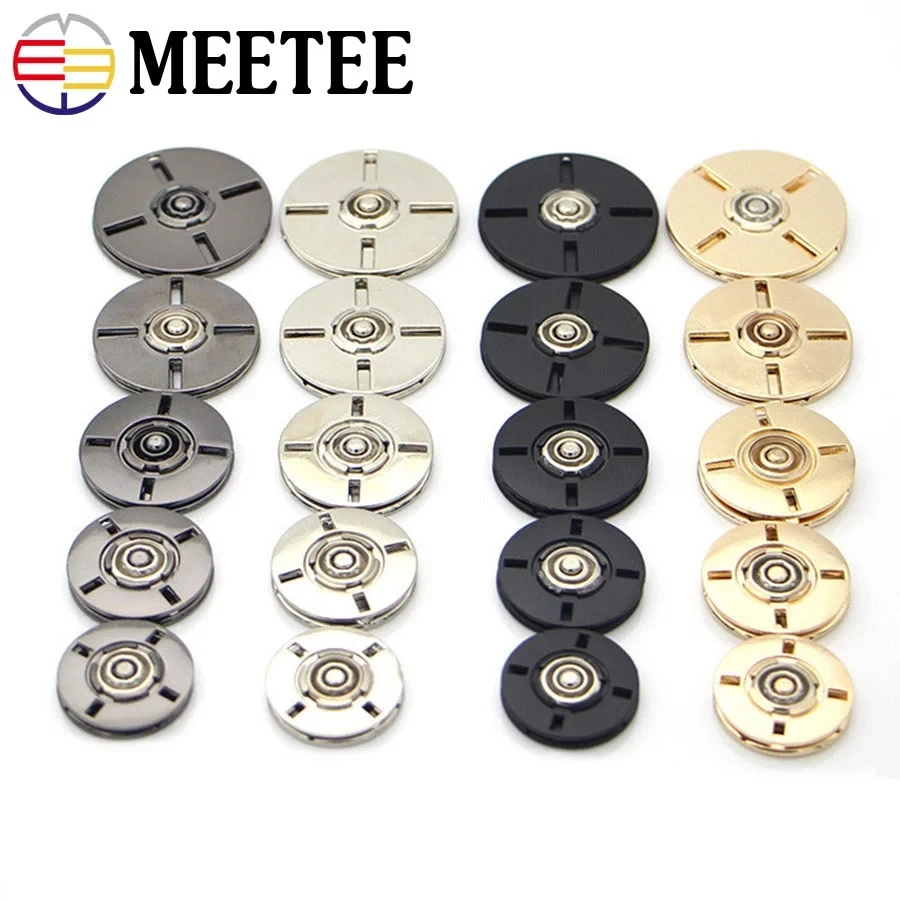 Meetee 10 Набор 10-28 мм Скрытая металлическая кнопка для одежды застежка пальто кнопки DIY Пришивание кнопок аксессуары для одежды D1-1