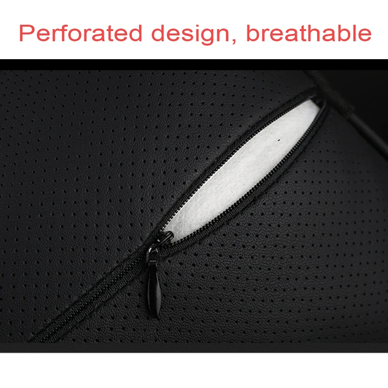 Черный логотип натуральная кожа автомобильные подушки для шеи авто чехлы