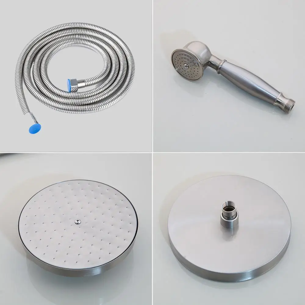 Bathroom Hand Shower Head 8 Inch Round Rainfall Shower Fauce