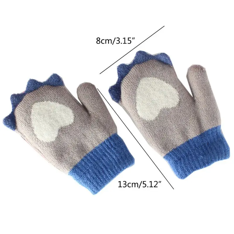 

Winter Outdoor Baby Boys Girls Knitted Gloves Warm Full Finger Mittens Gloves for Children