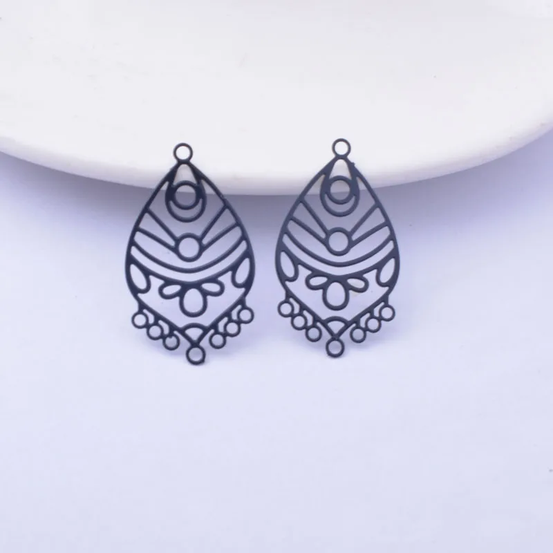 50 шт. AC12399 29*17 мм окрашенная латунь с множеством отверстий разъем для сережек Шарм