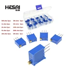 Набор потенциометров 3296 Вт, 50 шт., высокоточный переменный резистор многооборотный Подстроечный резистор, 3296, 1K 2K 5K 10K 20K 50K 100K 200K 1M