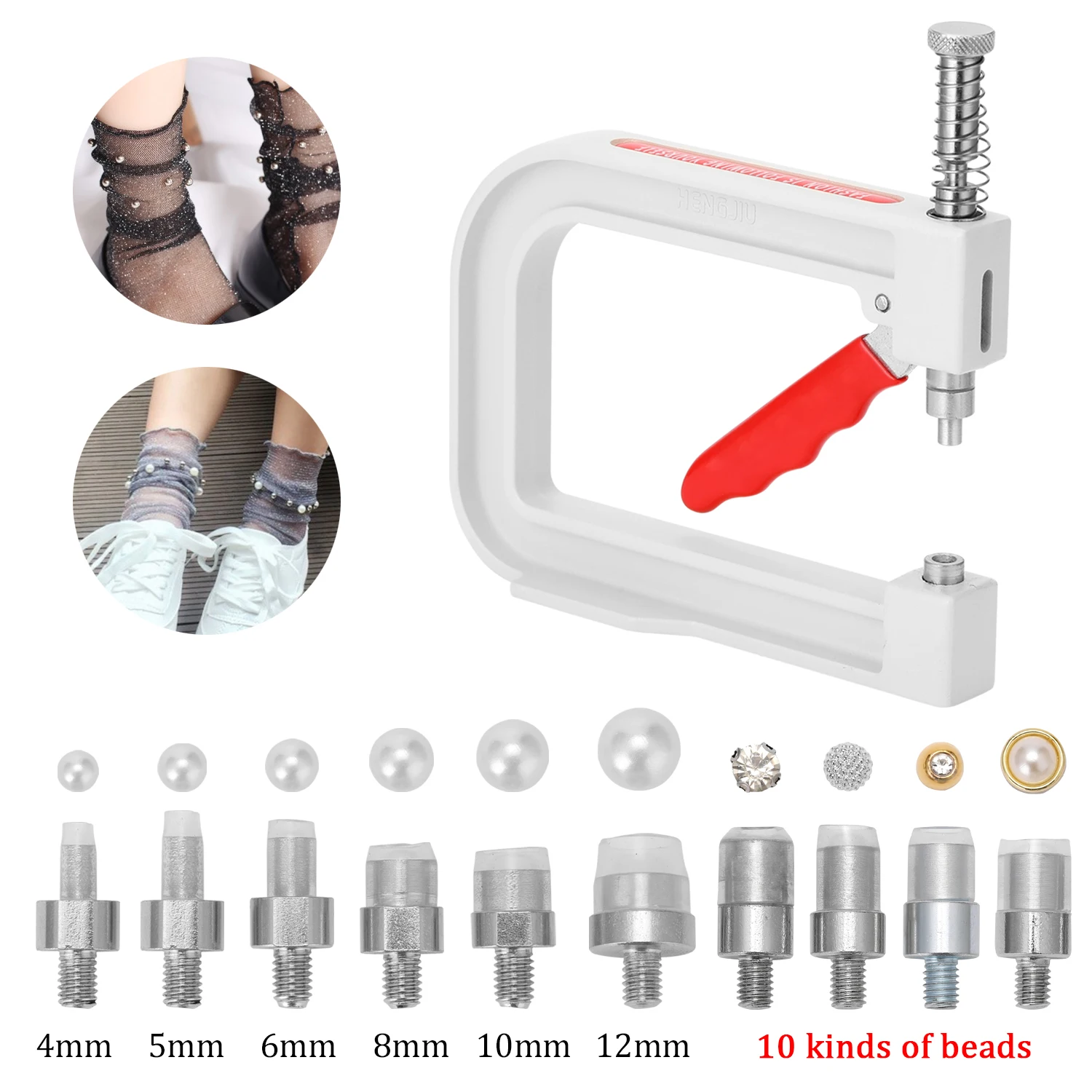 Ручная машина для изготовления бусин с гвоздями набор жемчужных заклепками