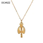 DCARZZ эндокринологическое ожерелье с подвеской Золотое серебряное покрытие модные ювелирные изделия ожерелье из нержавеющей стали медицинский подарок для медсестрыврача