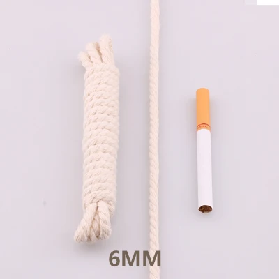 6mm round 5yards 5yd/лот высокопрочный натуральный цвет круглый плоский канат хлопок шнуры для дома ручной работы аксессуары для одежды проекты рукоделия - Цвет: 6mm round 5yards