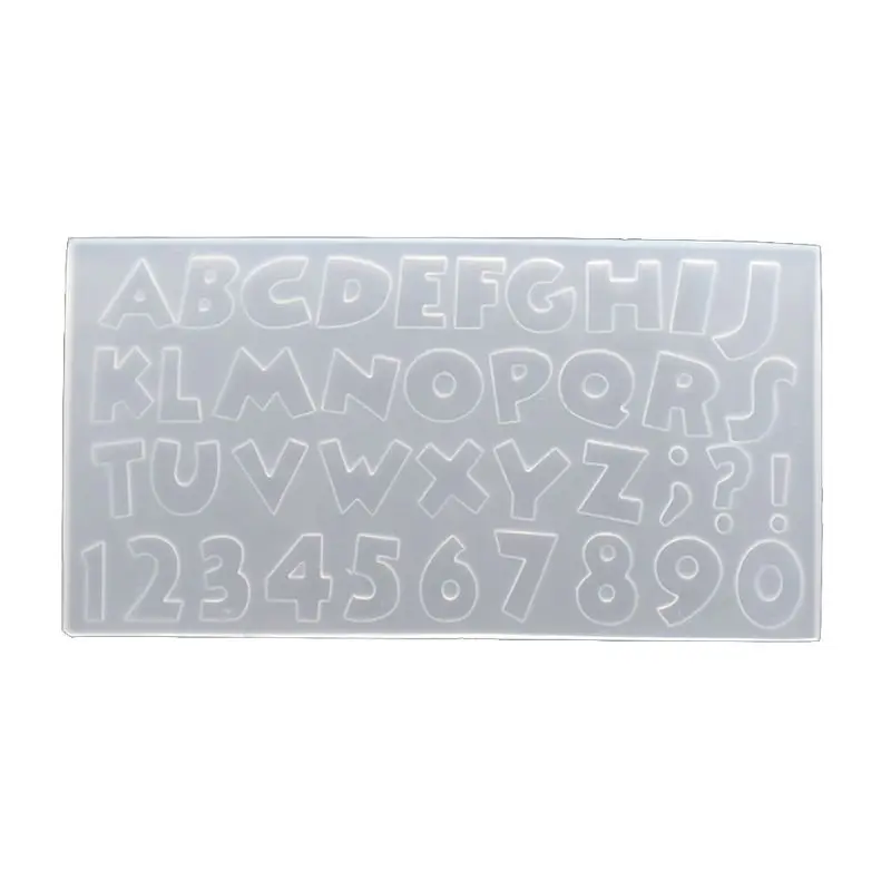 

Handmade Number Letters Resin Casting Mold Alphabet Letter Pendant UV Resin Silicone Mold Jewelry Making Tools Art Craft