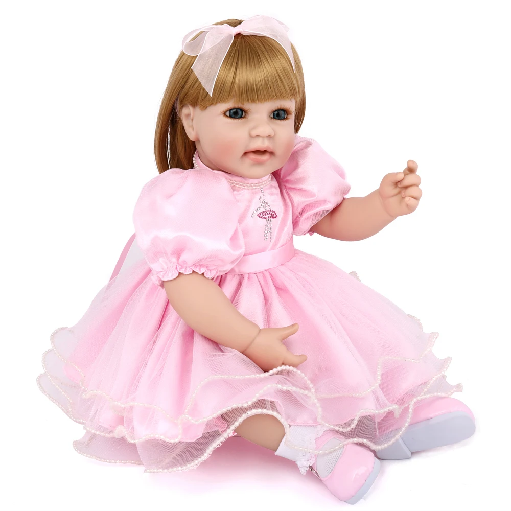 22 дюймов принцесса кукла bonecas princesas очаровательные мягкие силиконовые reborn bebe com