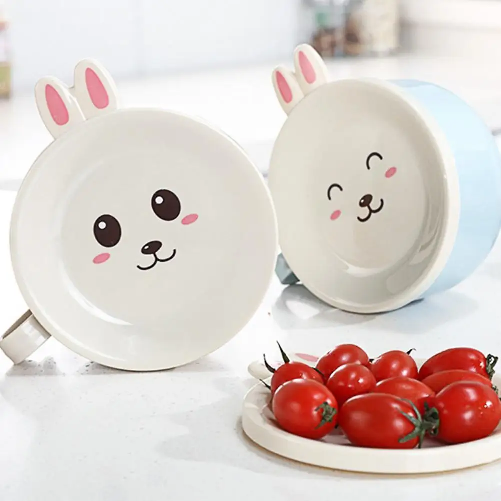 Мультяшный кролик из нержавеющей стали с одной ручкой супница ложка крышка набор