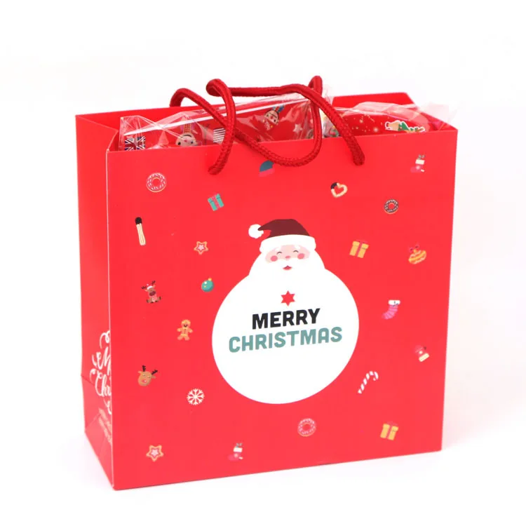 

Christmas Gift Bag Children's Gift Gift School Supplies Pencil Case Stationery Set Gift Box Ruler Rubber Card Stationery Box