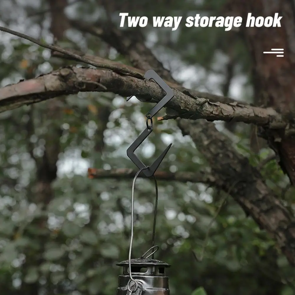 

1pc Outdoor Camping Leather Hanging Hook S-Shaped Kitchenware Kitchen Lamp Pot Pan Rack Hook Hook Storage Finishing Holder W8S5