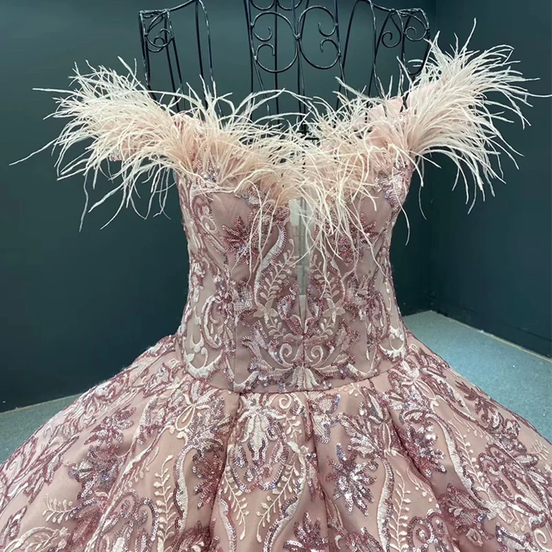 J66661 JANCEMBER Party Long Evening Dresses 2020 Sweetheart Off Shoulder Embroidery Feathers Woman's Dress