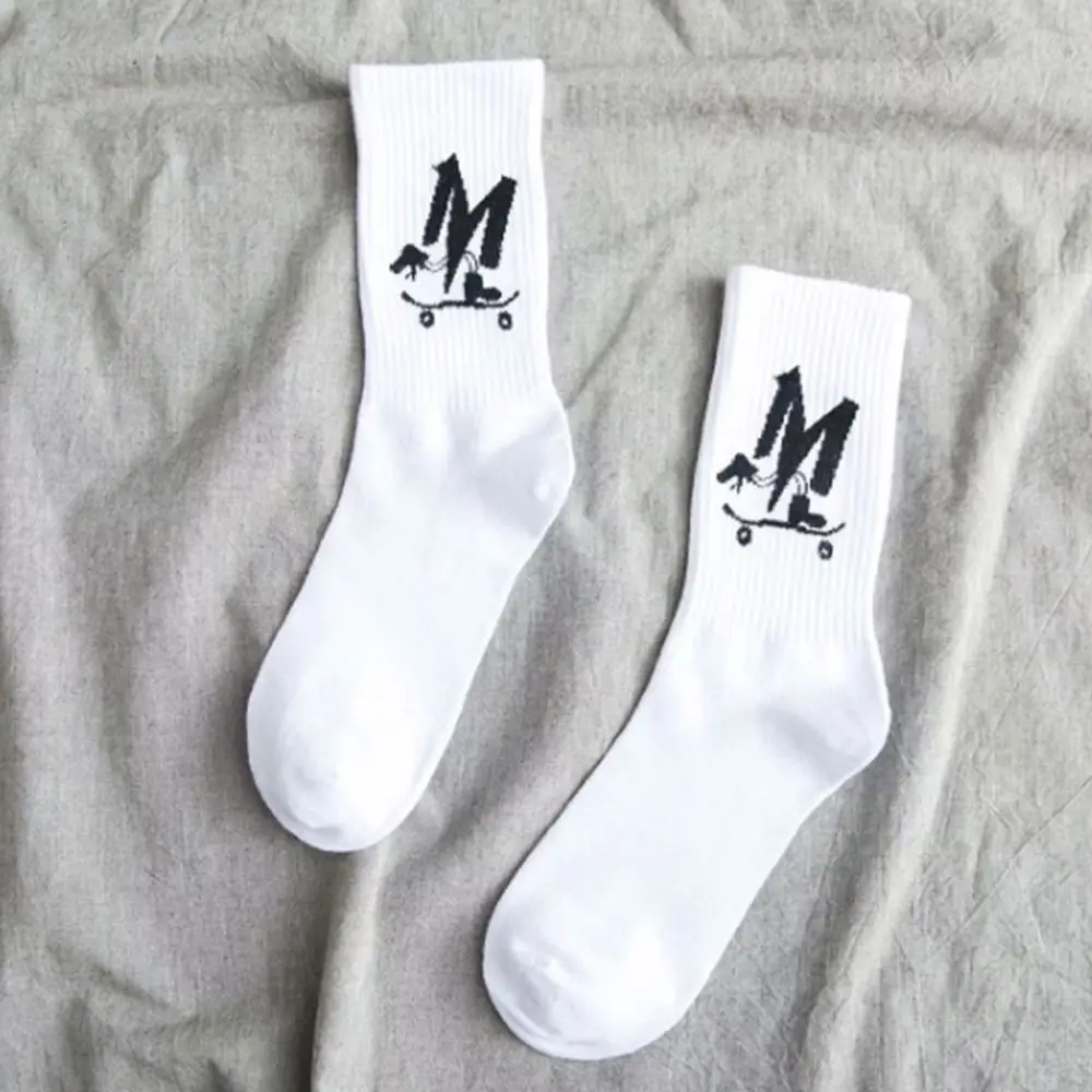 Мужские повседневные хлопковые носки с мультяшными надписями модные новые