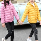 Зимняя куртка для мальчиков и девочек, пуховое хлопковое пальто, черная длинная детская парка, хлопковая тонкая светильник тка, Детская верхняя одежда для мальчиков