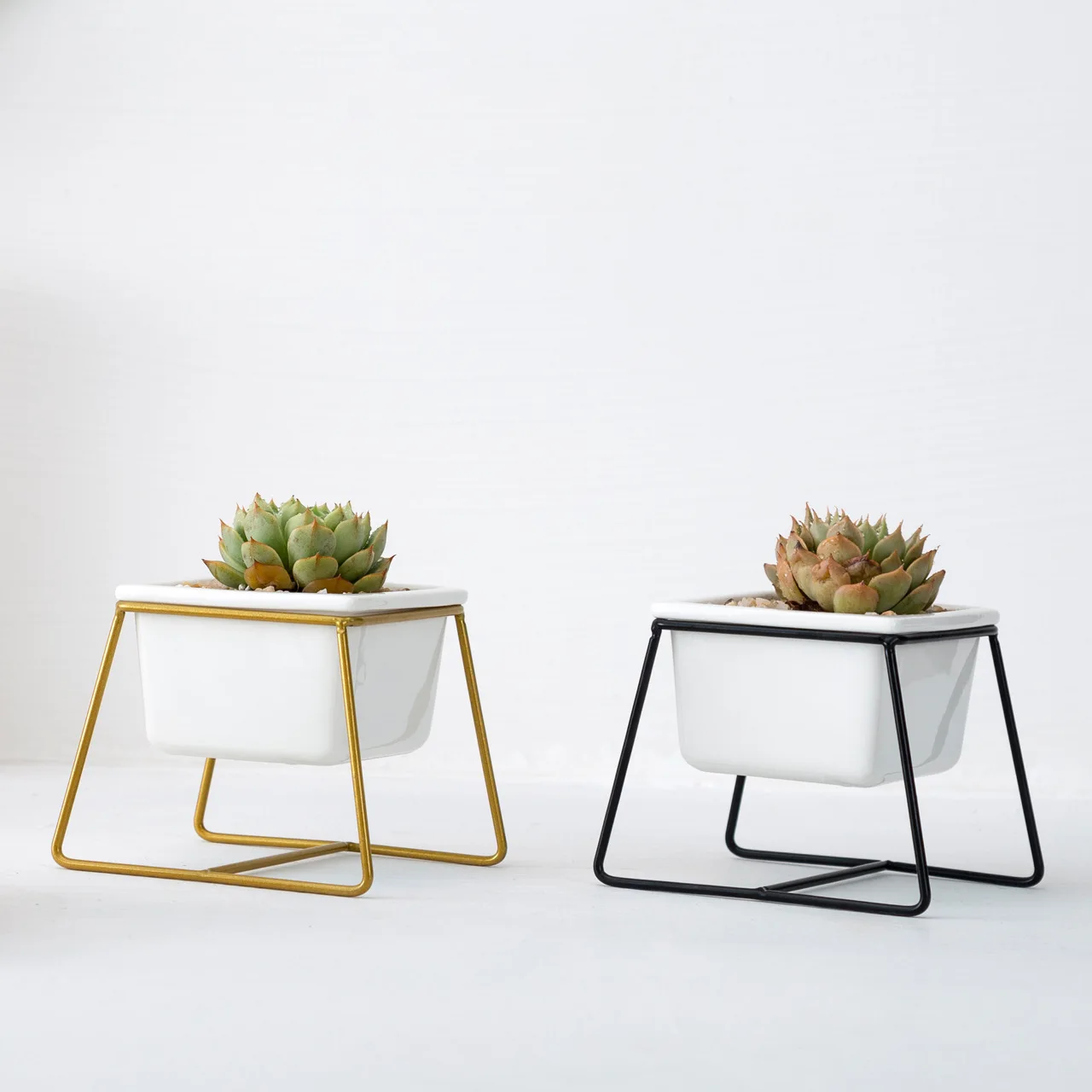 Скандинавский цветочный горшок керамическая квадратная трапециевидная