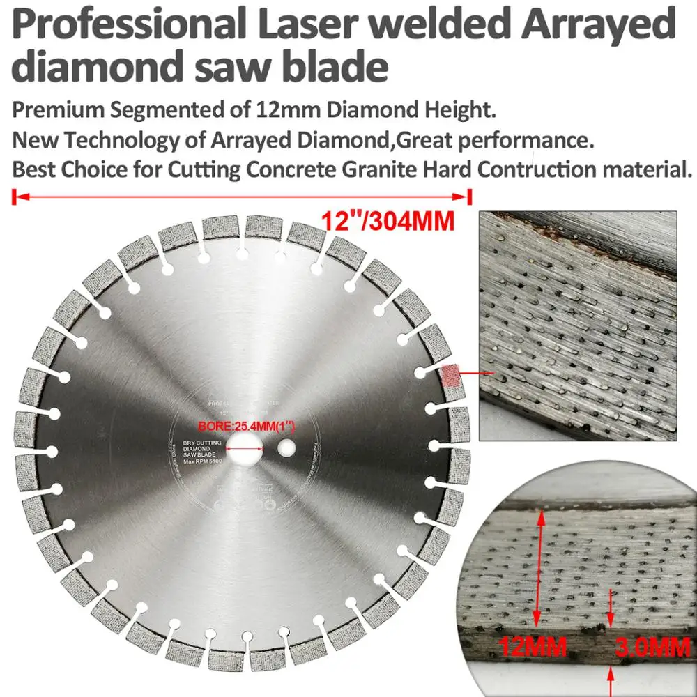 Профессиональное сварное алмазное лезвие SHDIATOOL комплект из 2 дисков твердого