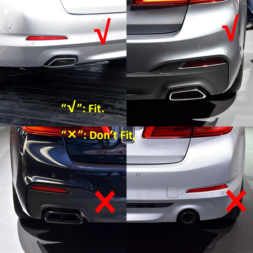 Для BMW 5 6 серии G30 2017 2018 2019 G32 GT Гран Туризмо Нержавеющая сталь сзади двойной