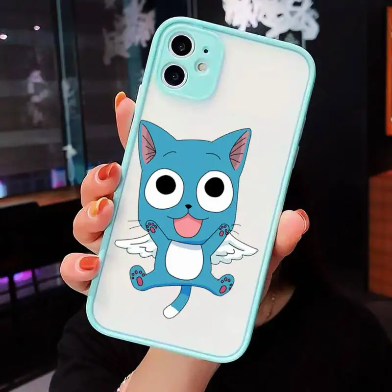 

FAIRY TAIL Phone Cases matte transparent For blue iPhone 7 8 x xs xr 11 12 pro plus max mini Clear Funda