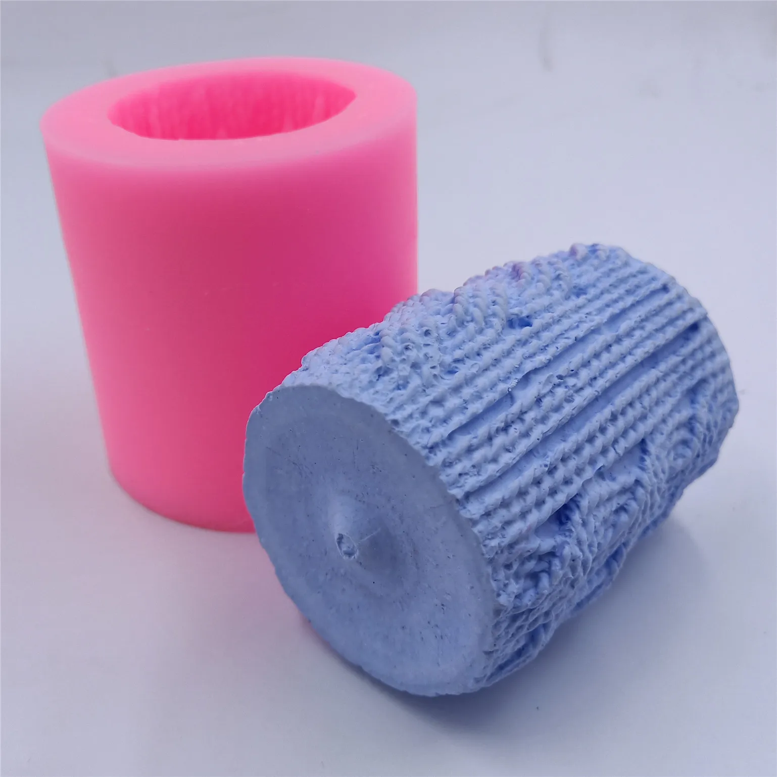 Пряжа дизайн формы для свечей 3D силиконовая форма изготовления цилиндрических |